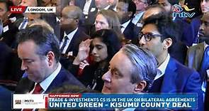 Governor Anyang Nyong'o speaks at the United Green- Kisumu County deal in London