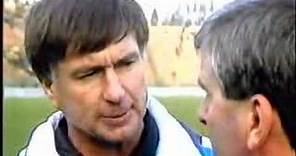 Sepp Piontek interviewes efter 1-3 mod Rumænien 1989