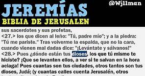 Libro de Jeremías Completo Biblia Católica de Jerusalén