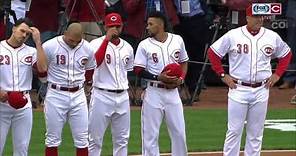 Cincinnati Reds starting lineup is introduced on Opening Day