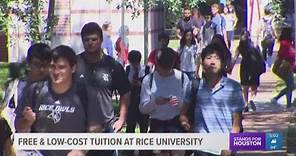 Free and low-cost tuition at Rice University