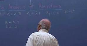Stanford Lecture - Don Knuth: The Analysis of Algorithms (2015, recreating 1969)