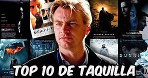 Las 10 Películas mas Taquilleras de Christopher Nolan. Tenet, The Dark Knight, Interestelar, Memento