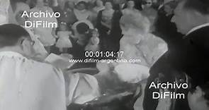 Reina Victoria Eugenia de Battenberg en bautismo del principe de España 1968