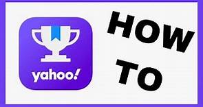 How To Use Yahoo! Fantasy Tutorial