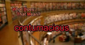 What does contumacious mean?