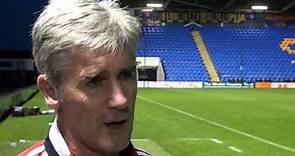 Alan Irvine is interviewed following Albion's 2-1 pre-season win at Shrewsbury Town
