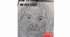 How to Draw an Old Lady || Face Drawing