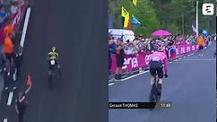 Giro d'Italia - Il cambio bici di Roglic e Thomas a confronto