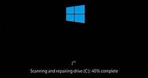 Windows 10 正常開機出現正在掃描並修復磁碟機問題
