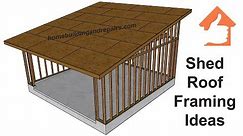 Conventional Shed Roof Framing Design for Two-Car Garage With 4:12 Pitch or Slope
