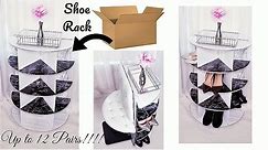 DIY 2 IN 1 SHOE RACK FOR SMALL SPACES| STORAGE AND ORGANIZATION IDEAS 2019