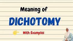 Daily vocabulary | Dichotomy Meaning | Vocabgram