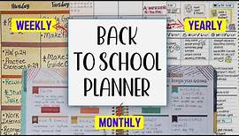 Back To School Planner | ANNUAL, Monthly, Weekly & Daily