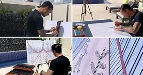 Raul De Tomas goes painting