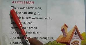 A Little Man UKG Poem । A Little Man । UKG Poem A Little Man । UKG Rhyme A Little Man । KG2 Poem