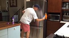 How To Clean a Stainless Steel Refrigerator w/ Rejuvenate Stai...