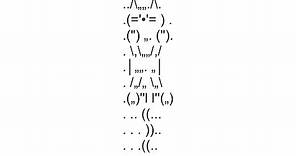 Jumping Cat Copy and Paste Text Art