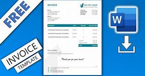 Word Invoice Template ⬇ FREE DOWNLOAD ✅