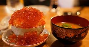 【台中】日月水台。日本人營業的道地居酒屋料理，備長炭串燒，滿滿的鮭魚卵溢出來了