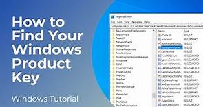 How to Find Your Windows 10 Product Key - (Registry Editor)
