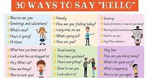 30 Different Ways to Say HELLO in English | Useful Greetings for English Learners