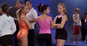 Hot Curvy Beauty Cassie Scerbo in a Shiny Orange GK Leotard with Friends 1080P HD