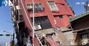 花蓮地震 花蓮市2棟房屋傾斜 民眾受困警消救援