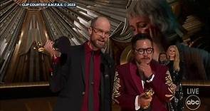 Daniel Kwan and Daniel Scheinert win Oscar for directing for 'Everything Everywhere All at Once.'