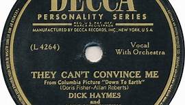 Dick Haymes And Gordon Jenkins And His Orchestra - They Can't Convince Me / Ivy