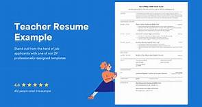 Teacher Resume Examples & Writing Tips (2024)