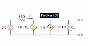Problem 4.55 | Fundamentals of Electric Circuits 4th Ed. | Alexander & Sadiku | Norton Theorem