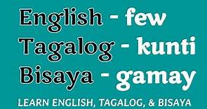 Learn ENGLISH, TAGALOG, AND BISAYA Dictionary PART 1