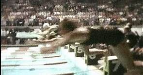 Dawn Fraser Wins 100m Final Melbourne 1956 Olympics Colour Footage