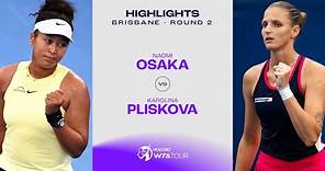 Naomi Osaka vs. Karolina Pliskova | 2024 Brisbane Round 2 | WTA Match Highlights