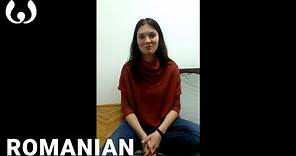 Raluca speaking Romanian | Romance languages | Wikitongues
