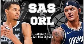 San Antonio Spurs vs Orlando Magic Full Game Highlights | Jan 31 | 2024 NBA Season