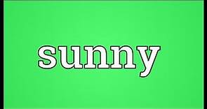 Sunny Meaning