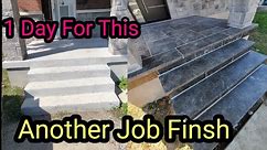 We Did It In 1 Day ,Quick Money Stone Porch Installation DIY