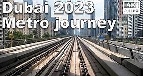 Dubai metro journey all stations 2023 🇦🇪 4K