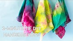 Easy Tie Dye Handkerchiefs: 3 Ways (with Tulip Two-Minute Tie Dye)