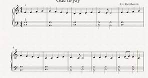 Ode to Joy- Easy Piano Sheet Music
