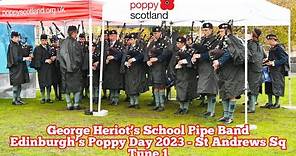 George Heriot's School Pipe Band - Poppy Day 2023