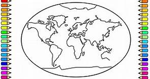 Cómo dibujar un MAPA DEL MUNDO o PLANETA TIERRA / How to draw a WORLD MAP