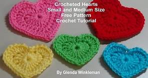 Crochet Hearts- Crochet Tutorial - Free Pattern
