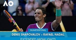 Denis Shapovalov v Rafael Nadal Extended Highlights (QF) | Australian Open 2022