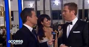 Golden Globes 2013 - Damian Lewis And Helen McCrory Have A Good Laugh With Billy Bush