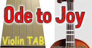 Ode to Joy - Violin - Play Along Tab Tutorial