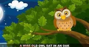 A Wise Old Owl with lyrics - Nursery Rhymes by EFlashApps