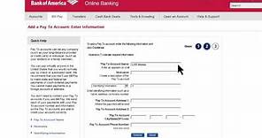 Bank of America -How to Set Up Online Bill Pay